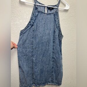 FATE Acidwash Denim Dress with Pockets